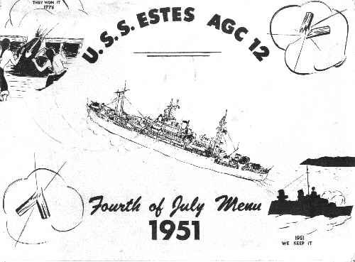 Independence Day 1951 - Dinner Menu front cover