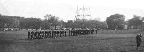 Boot camp company 248 march at graduation, U. S. Naval Training Center, Great Lakes, IL